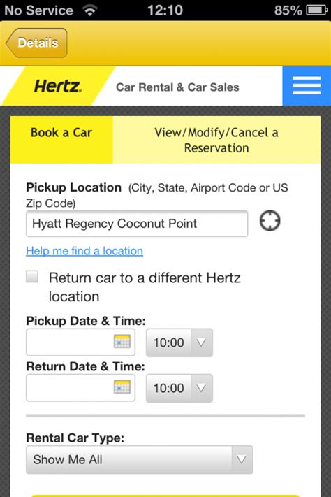 Last Name Reservations booked through sources other than Hertz.com within the United States and Canada must be modified or canceled via the original booking source. Currently Renting? Extend Your Rental Here Find Reservation 